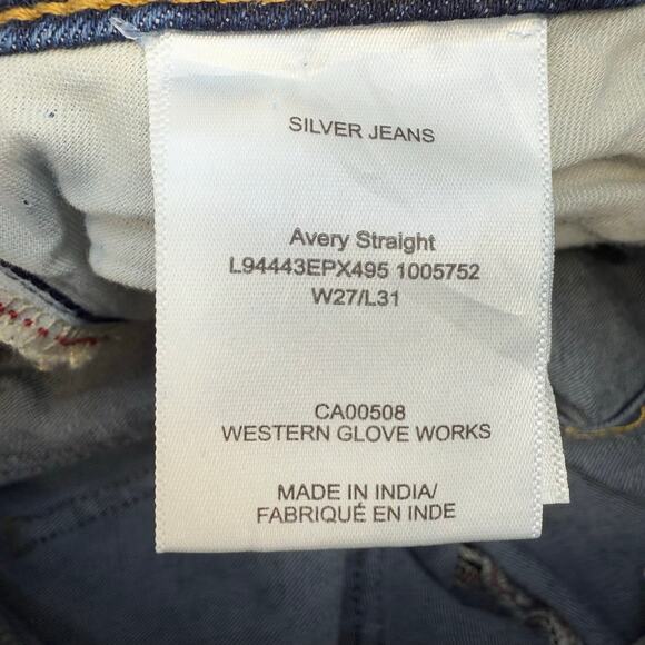 Silver Jeans Women's Jeans 27x31 (4) Blue Avery Straight Leg Preppy Normcore - Picture 9 of 16